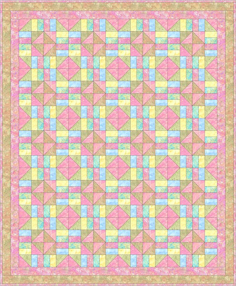 Marbleized Beauty Quilt Pattern AV-128 - Paper Pattern