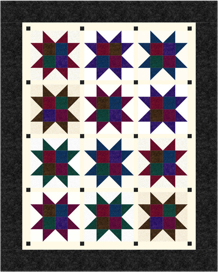 Four Star Patch Quilt Pattern CJC-46132 - Paper Pattern