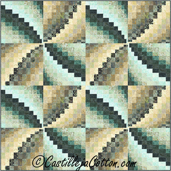 Bargello Pinwheel Quilt Pattern CJC-48673 - Paper Pattern