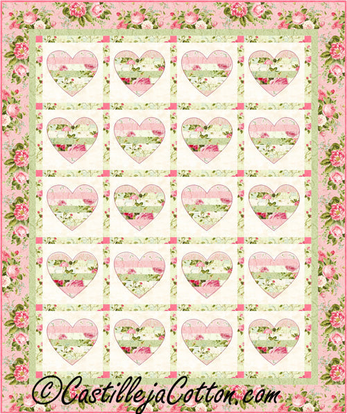 Radiant Heart Lap Quilt CJC-51512e - Downloadable Pattern
