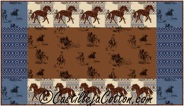 Wild and Free Horses Runner CJC-52032e - Downloadable Pattern