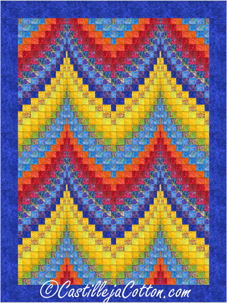 Bargello Melody Quilt CJC-53772e - Downloadable Pattern