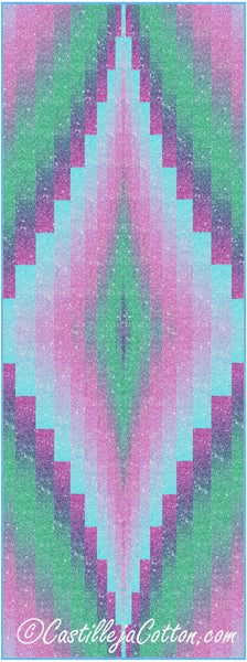Ombre Diamond Table Runner Pattern CJC-54773 - Paper Pattern
