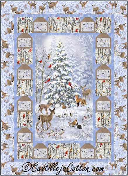 Winter Birds and Animals Quilt CJC-55301e - Downloadable Pattern