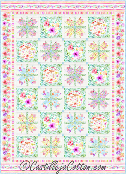 Flowers and Birds Quilt CJC-55451e - Downloadable Pattern