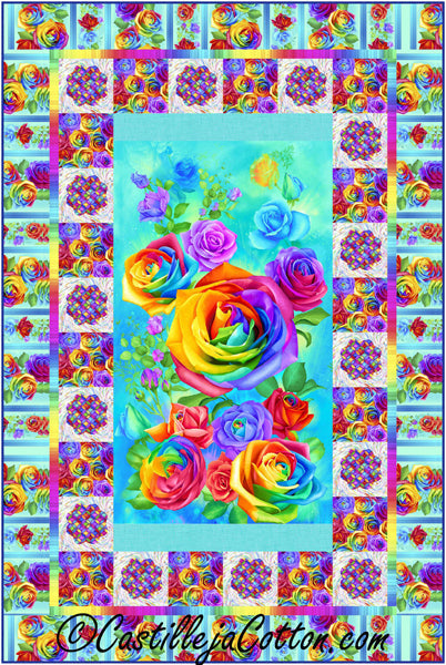 Rainbow Roses Quilt Pattern CJC-56341 - Paper Pattern