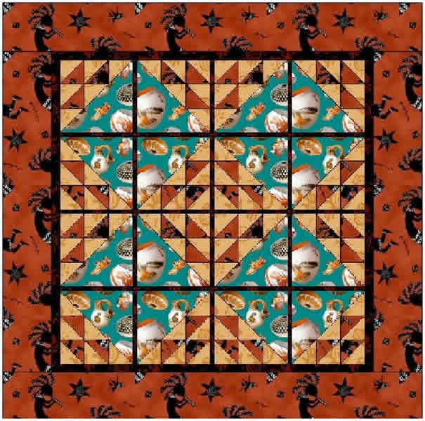 Terracotta Dreams Quilt FREE-005e - Downloadable Pattern