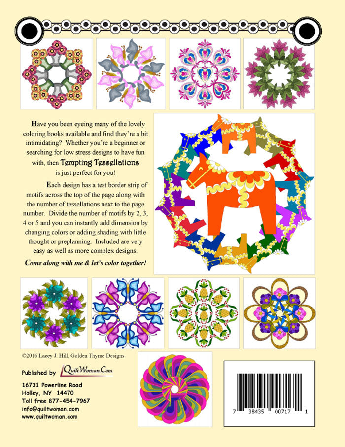 Tempting Tessellations Adult Coloring Book GTD-902e - Downloadable Book