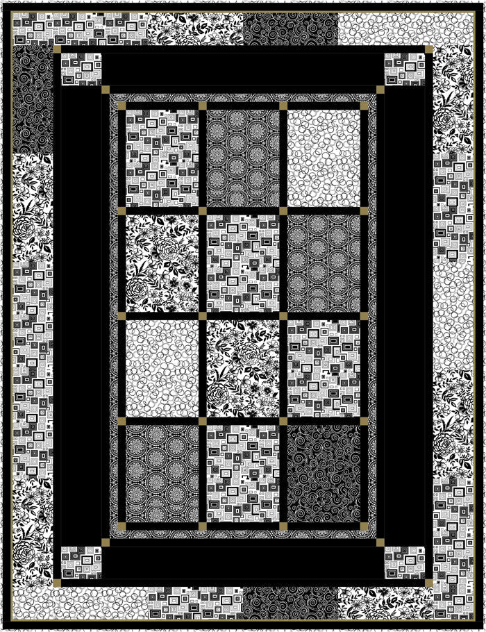 Tuxedo Quilt HHQ-7393e - Downloadable Pattern