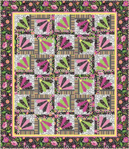 Scrappy Fans Quilt Pattern PC-127 - Paper Pattern