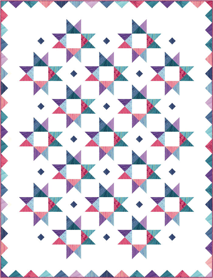 Charming Stars Quilt Pattern PC-173 - Paper Pattern