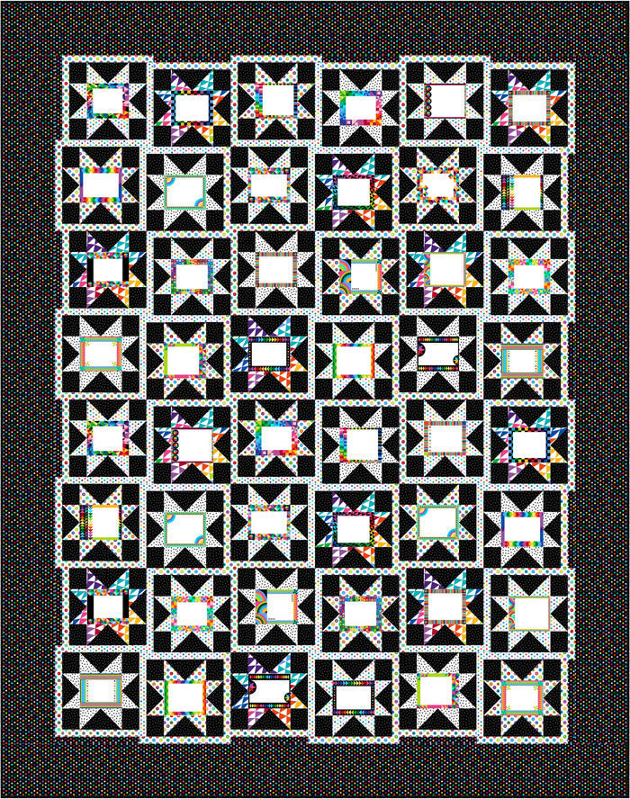 Saw-Tooth Stars & Signatures Quilt Pattern PC-186 - Paper Pattern