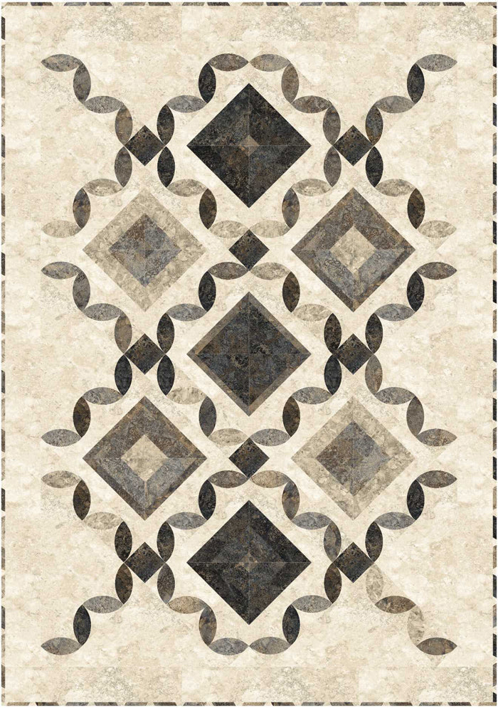 Tiles & Lattice Quilt Pattern PC-188 - Paper Pattern