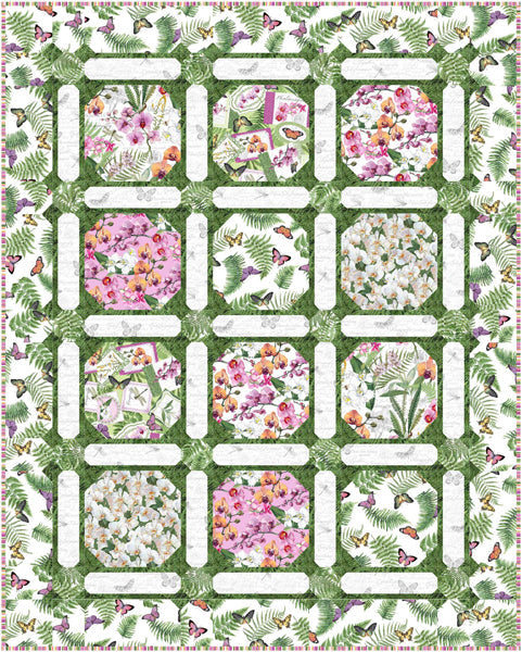 Garden Trellis Quilt Pattern PC-254 - Paper Pattern