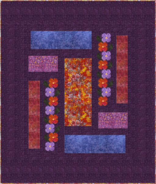 Rose Garden Maze Quilt PC-255Be - Downloadable Pattern