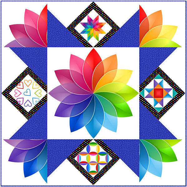 Blooming Color Quilt PC-285e - Downloadable Pattern