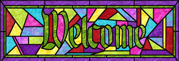 Welcome Stained Glass PES-122Se - Downloadable Pattern
