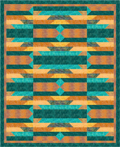 Turquoise Treasure Quilt PS-1003e - Downloadable Pattern