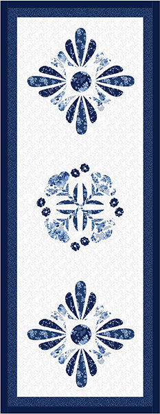 Delft Blues Table Runner Pattern PS-1063 - Paper Pattern