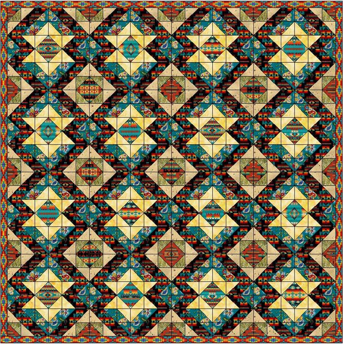 Stars Over Arizona Quilt Pattern PS-914 - Paper Pattern
