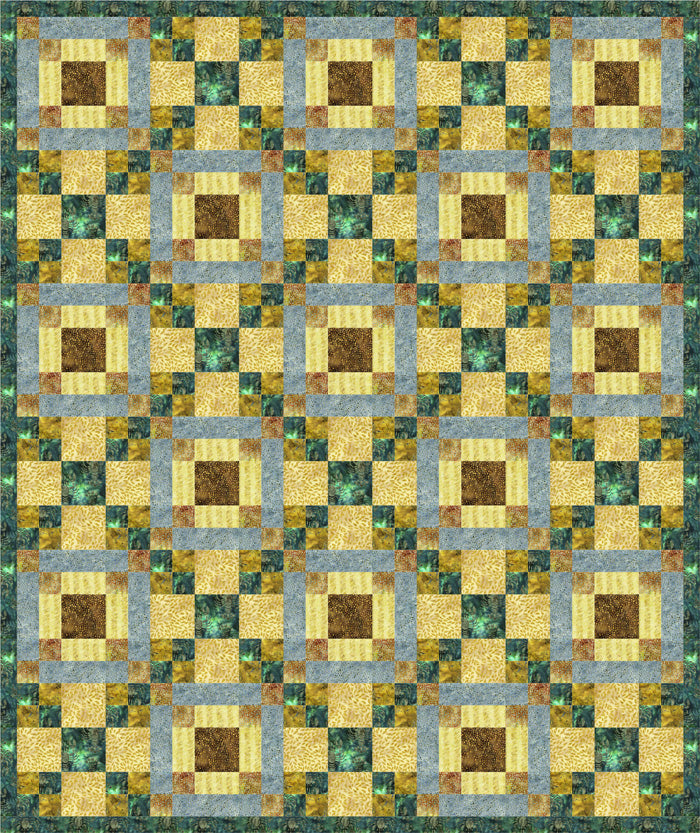 Blue Streams Emerald Seas Quilt Pattern PS-966 - Paper Pattern