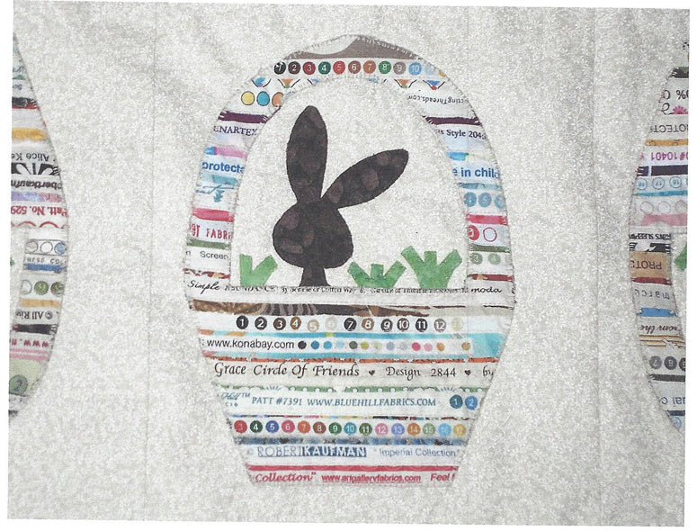 Bunnies and Baskets Table Runner QBE-115e - Downloadable Pattern
