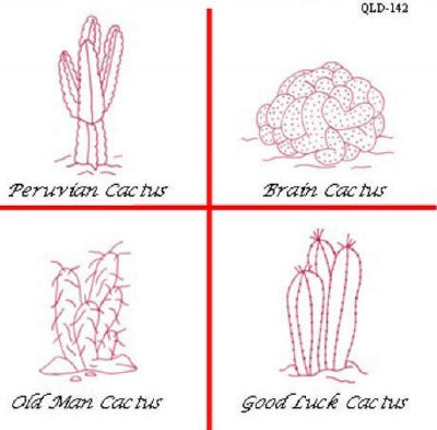Cactus #1 Embroidery QLD-142e - Downloadable Pattern