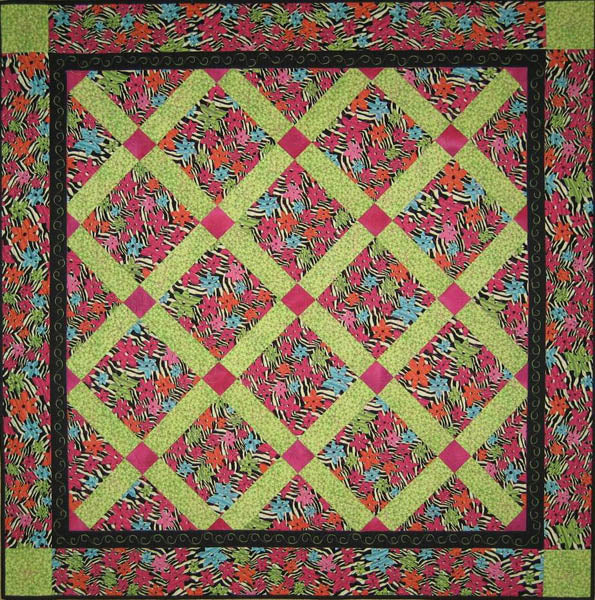 Garden Lattice Quilt QW-10e - Downloadable Pattern