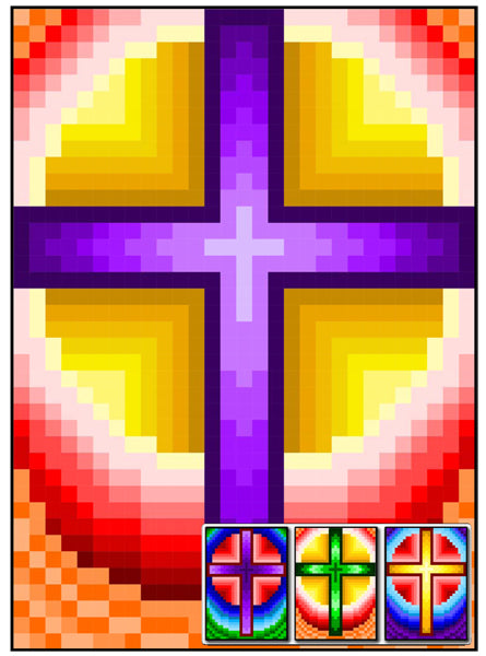 Cross Sunrise Quilt RMT-0040e - Downloadable Pattern