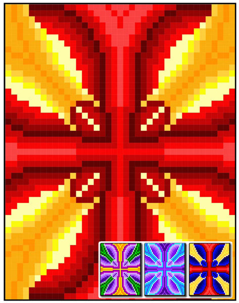Butterfly Cross Quilt RMT-0063e - Downloadable Pattern