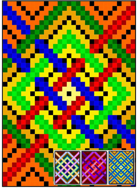 Woven Squares Quilt RMT-0074e - Downloadable Pattern