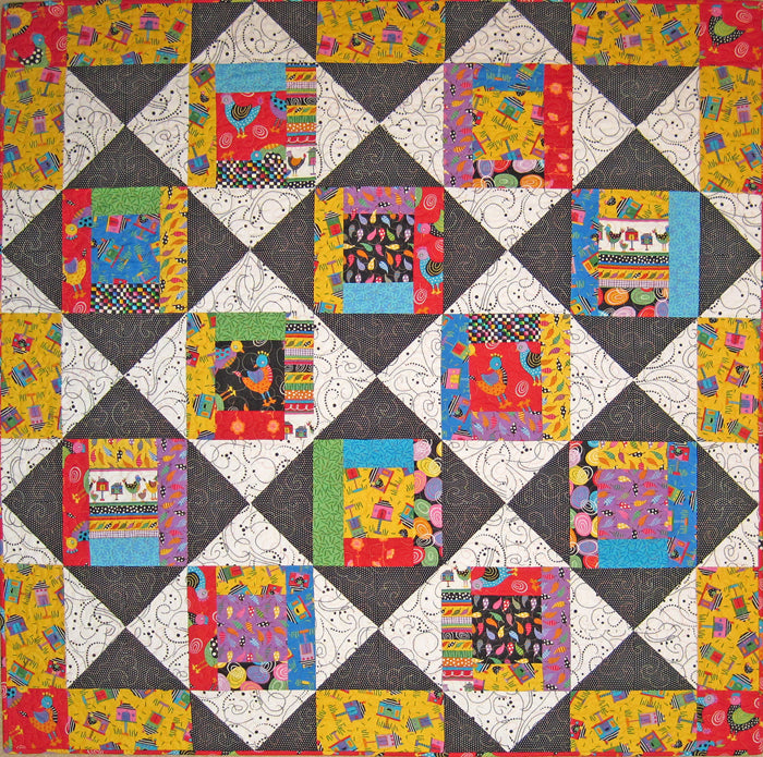 A Chick In The House Quilt SM-117e - Downloadable Pattern