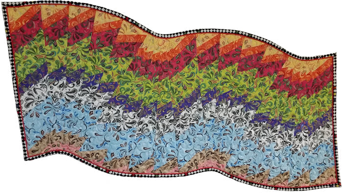 Swirling Table Runner on a Slant SQD-103e - Downloadable Pattern