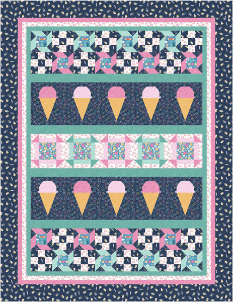 Ice Cream Churn Quilt Pattern TTQ-137 - Paper Pattern