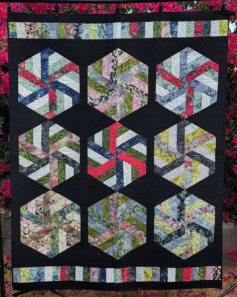 Six Patch Hexagons Quilt Pattern 3DQ-6921 - Paper Pattern