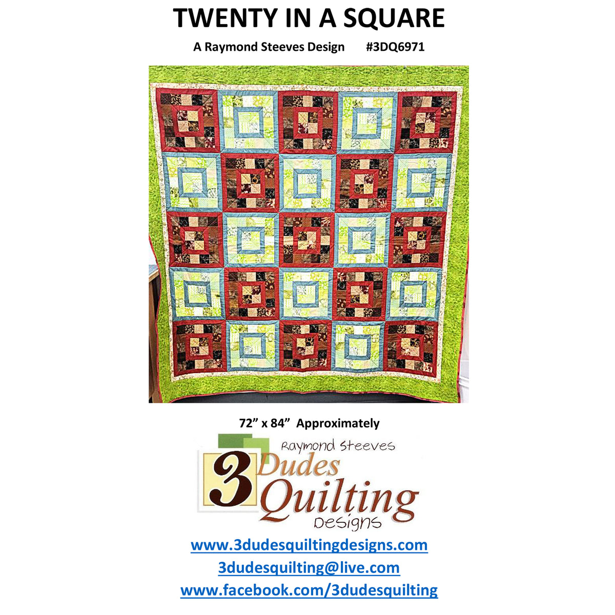 Twenty in a Square Quilt Pattern 3DQ-6971w - Wholesale Product