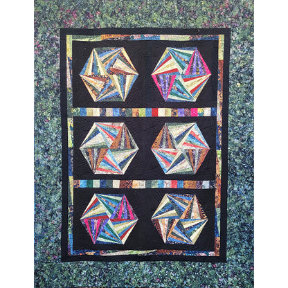 Striped 60 Degree Triangles Quilt Pattern 3DQ-6973w - Wholesale Product