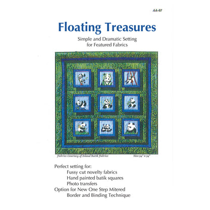 Image of the cover for the Floating Treasures quilt pattern by Ann Anderson.