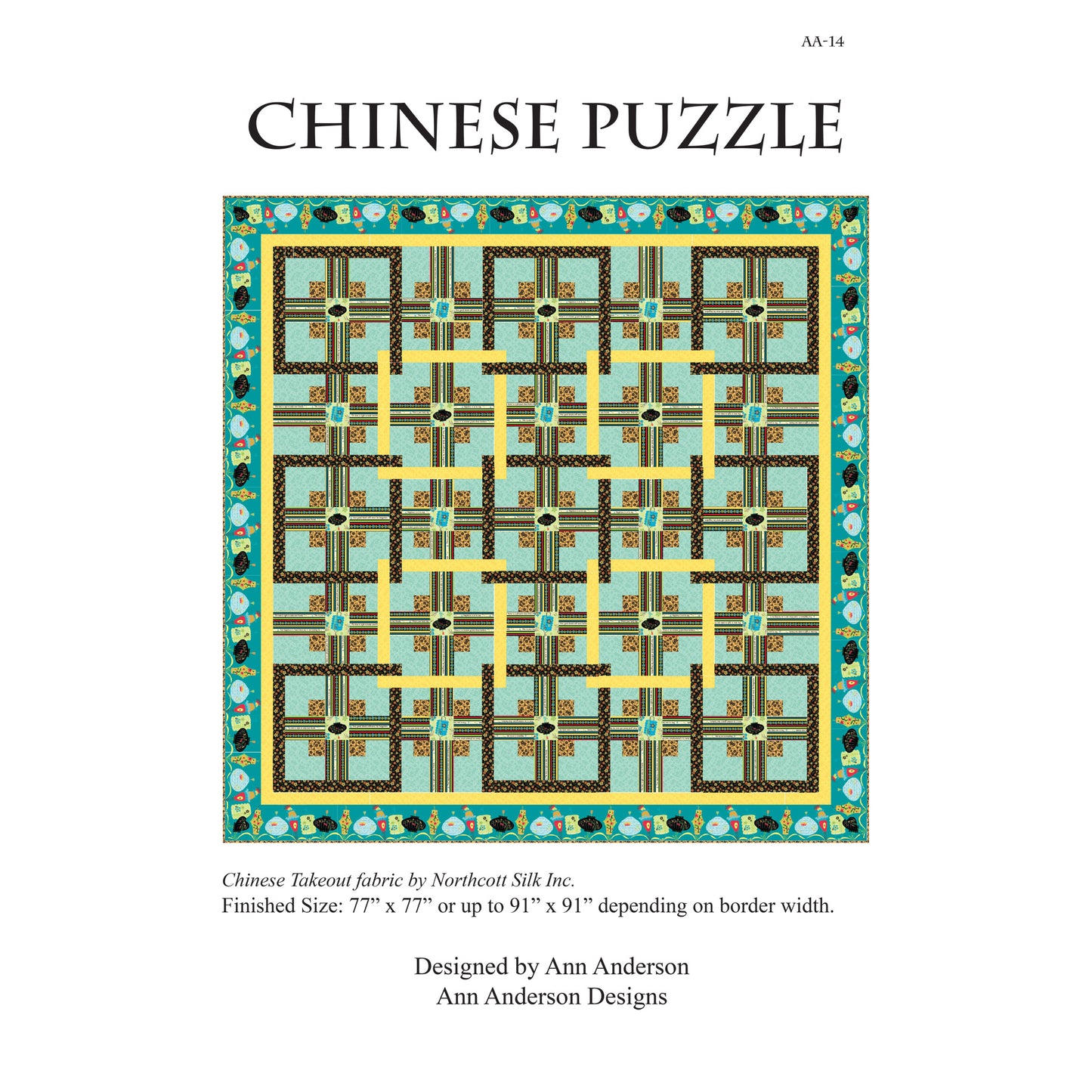Chinese Puzzle Quilt AA-14e - Downloadable Pattern