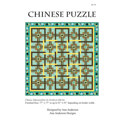 Chinese Puzzle Quilt AA-14e - Downloadable Pattern