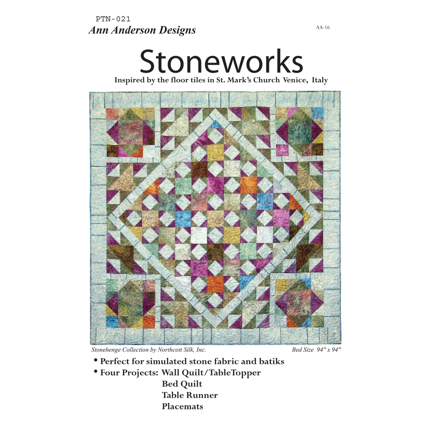 Stoneworks Quilt AA-16e - Downloadable Pattern