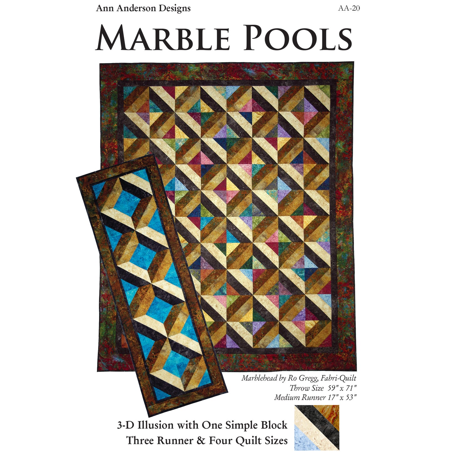 Marble Pools Quilt AA-20e - Downloadable Pattern