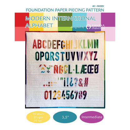 Modern International Alphabet AC-002ENe - Downloadable Pattern