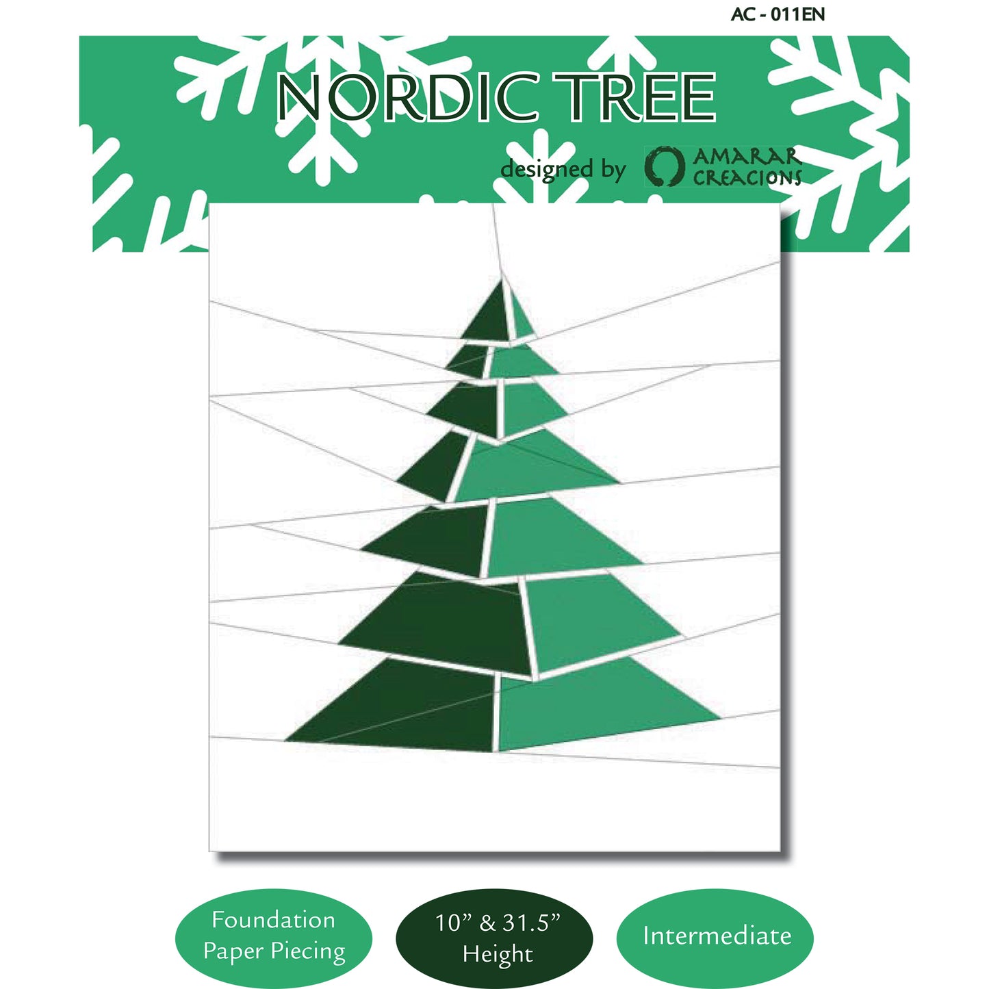 Cover image of pattern for Nordic Tree quilt.