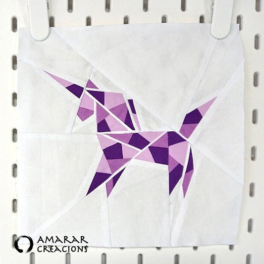 Unicorn - Origami Mythological Animals Collection Block AC-014ENe - Downloadable Pattern