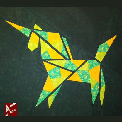 Unicorn - Origami Mythological Animals Collection Block AC-014ENe - Downloadable Pattern
