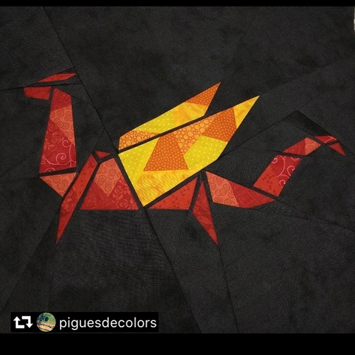 Dragon - Origami Mythological Animals Collection Block AC-016ENe - Downloadable Pattern