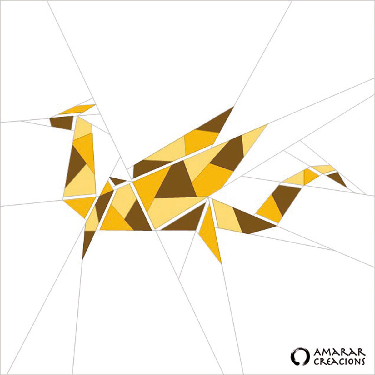 Dragon - Origami Mythological Animals Collection Block AC-016ENe - Downloadable Pattern