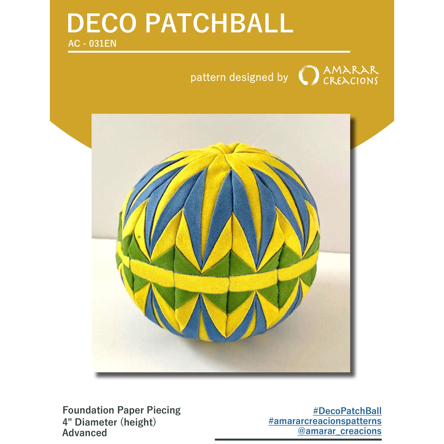 Deco Patchball AC-031ENe - Downloadable Pattern