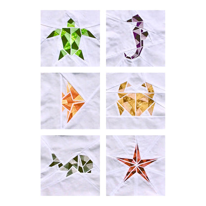 Marine Series- Origami Animals Collection 6 Block AC-G01ENe - Downloadable Pattern